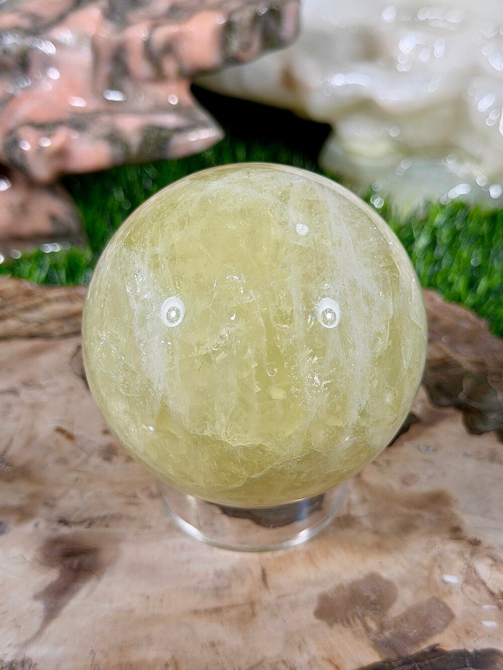 64mm Citrine Crystal Sphere 1 lb 0.8 oz